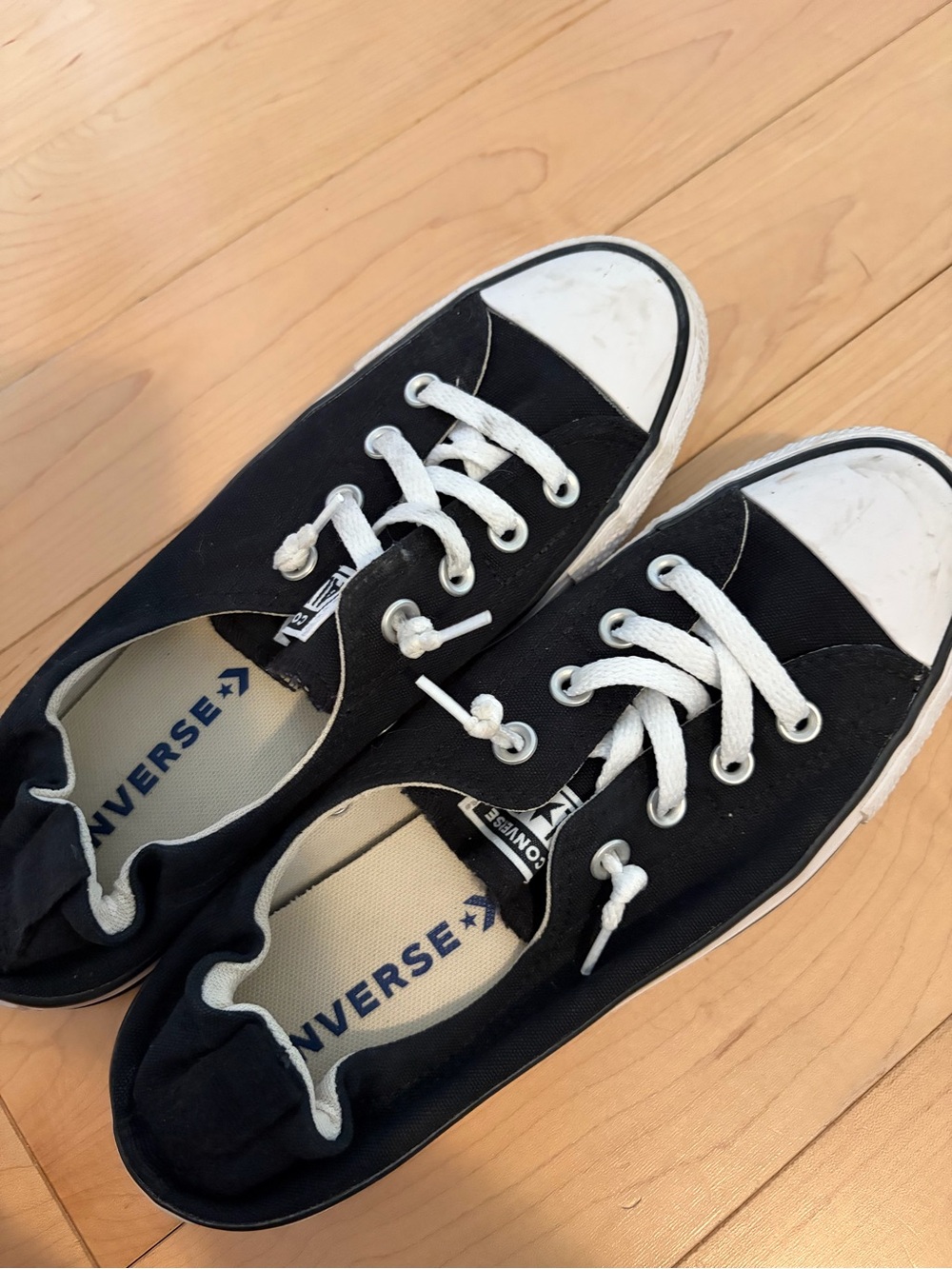 Converse Slip On Sneakers in Black/White